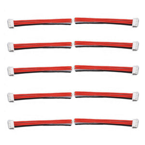 10 Pieces 2.54XH 22AWG 13CM 3S 4Pin Balance Cable Silicone Wire for Lipo Batteries