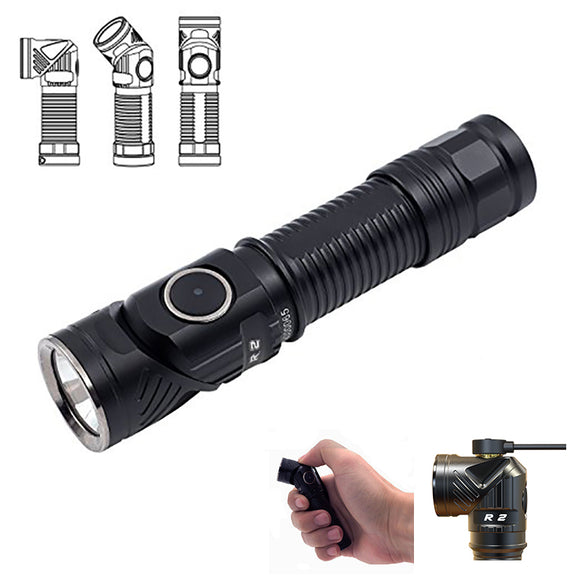 Rofis R2 L2 U3 700LM Rechargeable Magnetic Charging Head Rotation EDC LED Flashlight Headlamp