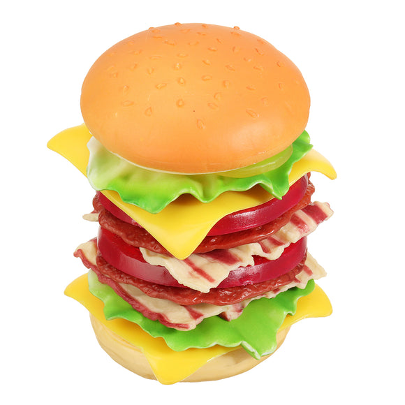 16 Piles Up Stacking Hamburger Plastic Pretend Play Baby Balance Stacking Game Toys