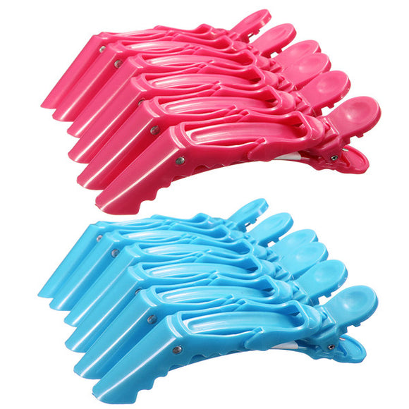 6Pcs Hairdressing Sectioning Clamps Crocodile Hair Clips Hairpin Grip Salon