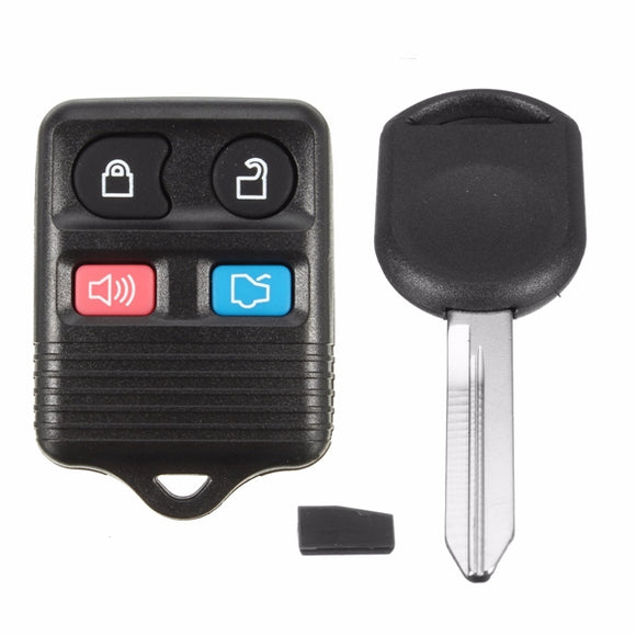 Car Key Keyless Entry Remote Fob 4 Button Transponder Chip 63 for Ford Mercury