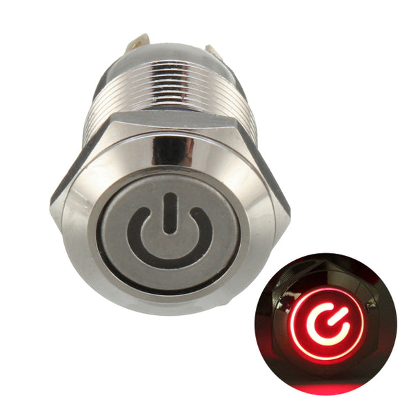 Excellway 12V 4 Pin Led Metal Push Button Switch Momentary Power Switch Waterproof
