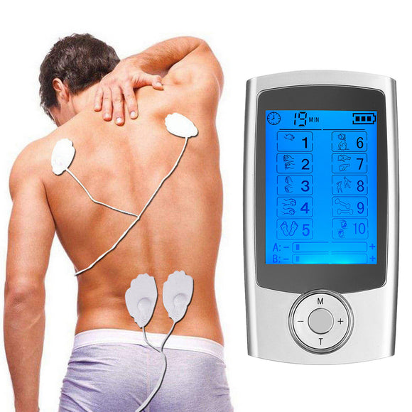 TENS Unit 10 Modes AB Electrotherapy Device Pulse Electric Massager Electrotherapy Pain Relief Therapy