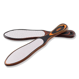 1pc Dual Side Feet Rasp Foot File Dead Skin Remover Pedicure Tool Stainless Steel Wooden Handle