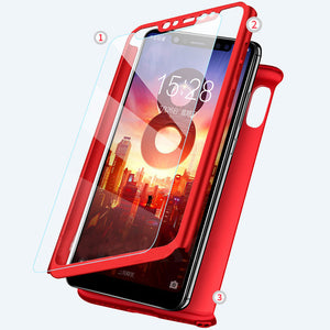 Bakeey 2 in 1 Double Dip 360 Full Protection PC With Screen Protector Case for Xiaomi Mi8 Mi 8