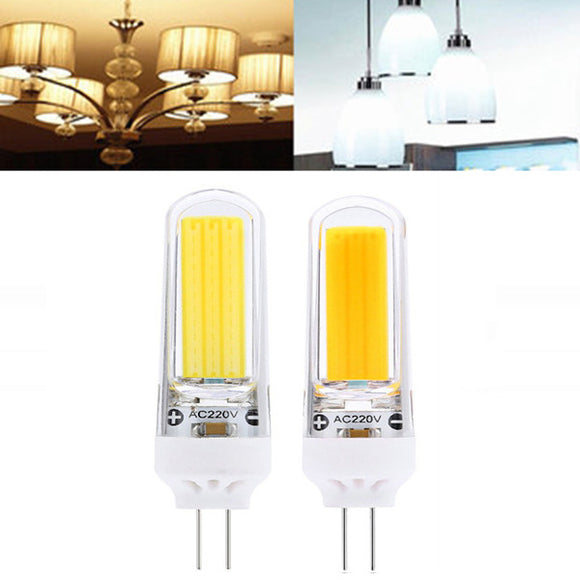 G4 3W COB2609 Dimmable Warm White Pure White LED Corn Light Bulb AC220V