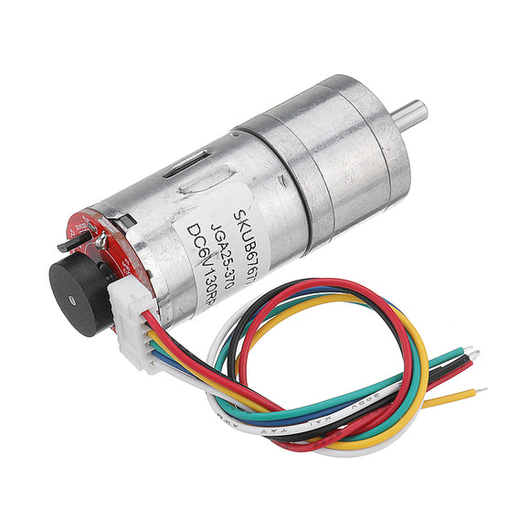 Machifit 25GA370 DC 6V Micro Gear Reduction Motor with Encoder Speed Dial Reducer