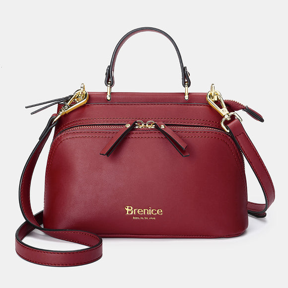Brenice Women Design Solid Handbag Multifunction Crossbody Bag