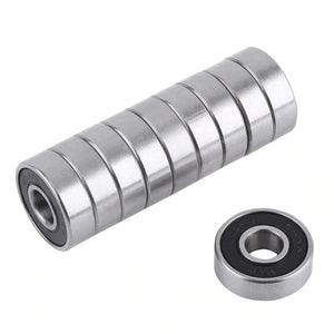 10Pcs Black 608RS Ball Bearings Skateboard Bearing C3 High Speed For Electric Motor