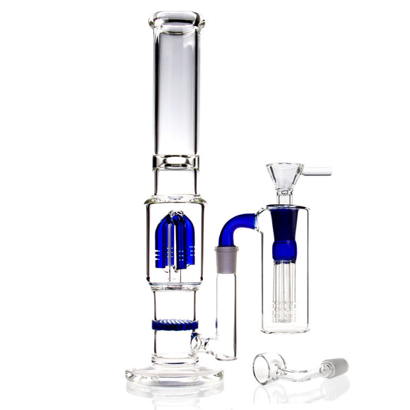 11.4 Inch Glass Bong Glass Smoking Pipes Bubbler Water Bongs Tobacco Filter Recycler Hookah