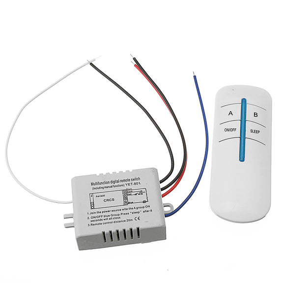 AC 110V/220V One-way Wall Switch And Remote Control ON/OFF Light Anti-interference
