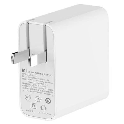 Original Xiaomi CDQ07ZM USB-C 65W Power Adapter