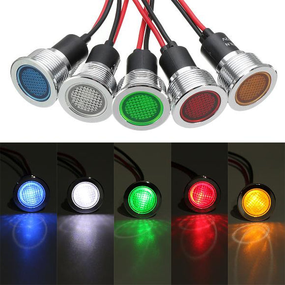 19mm 12V LED Panel Pilot Dash Light Indicator Warning light Car Boat Signal Lamp