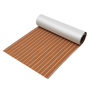 90x240cm Light Brown with White EVA Foam Teak Boat Flooring Sheet Yacht Synthetic Teak