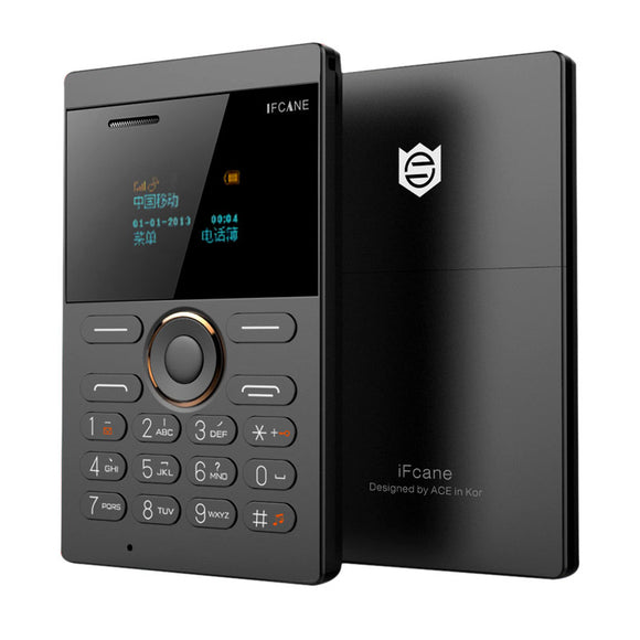 iFcane E1 0.96-inch 320mAh Long Standby Vibration bluetooth GSM Ultra Thin Mini Card Phone