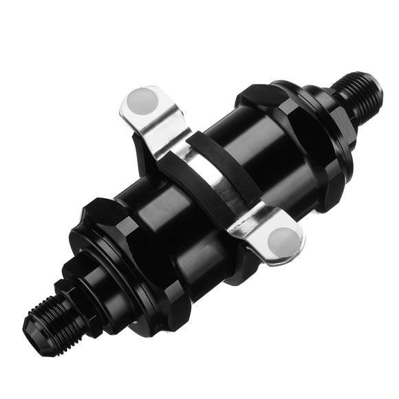 Universal Inline Fuel Filter E85 Ethanol with 100 Inline Fuel Filter Inlet -10 AN / Outlet