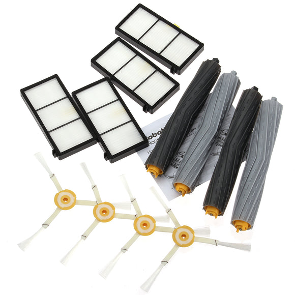 12Pcs Extractor Brus Filter Kit for iRobot Roomba 800 Series 870 880 Cleaner SET Spare Parts