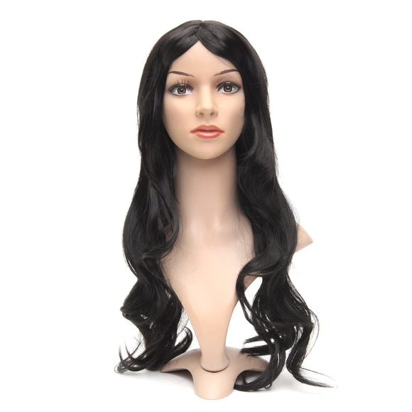 45cm Body Wave Curl Hair Wig Matt High Temperature Fiber Full Lace Front Women Wig