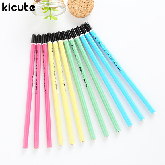 12pcs Mrosaa 17.5cm Triangle lead and toxin free pencil with sharpener children writing primary scho