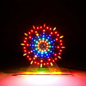 Geekcreit DIY Colorful LED Manual Version Ferris Wheel Flash Kit Music Spectrum Electronic Kit
