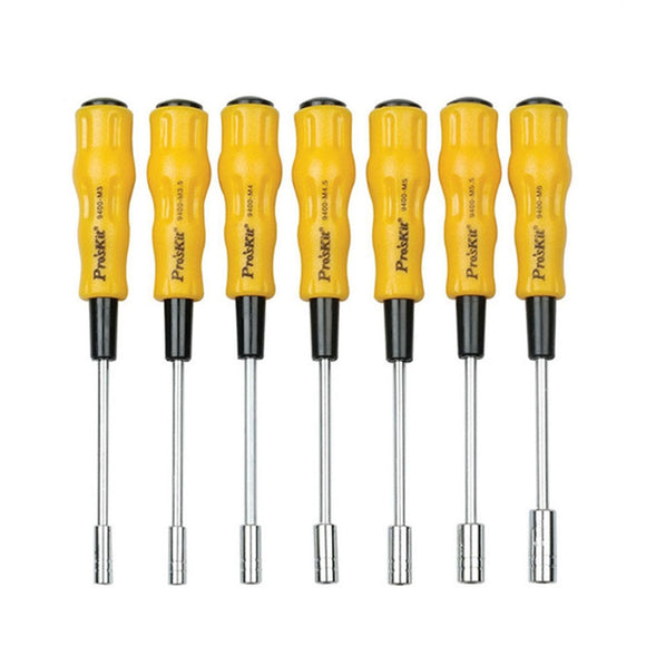 Proskit 1PK-9402 7Pcs 3-6mm Outer Hexagon Socket Electronic Hex Nut Driver Set Precision Screwdriver Set