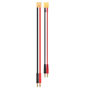 22cm 12/14AWG XT60 Male Female Plug to 4.0mm Banana Plug  Silicone Cable for B6AC Charger