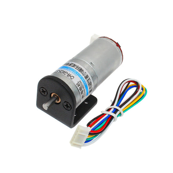 CHIHAI MOTOR 6V 100RPM Encoder Motor DC Gear Motor with Fixed Support Mounting Bracket