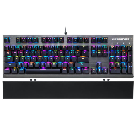Motospeed CK108 104 Keys Blue Switch RGB Backlit Mechanical Gaming Wired Keyboard