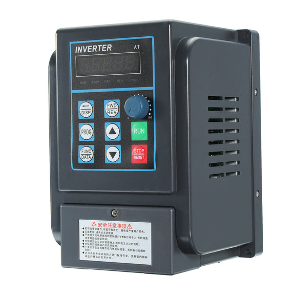 2.2KW 12A 220V 1PH In 3PH Out 380V Variable Frequency Converter Drive Inverter V/F Vector Control