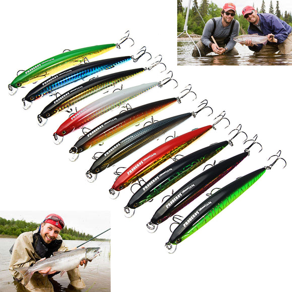 ZANLURE 10Pcs Minnow Fishing Lures Laser Bait 12.5cm/13.5g 3 Hooks Bass Crankbaits Tackle
