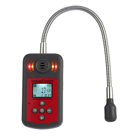 UYIGAO UA9800B LCD Digital Combustible Gas Detector Automotive Gas Leak Meter Location Determine Diagnostic-tool with Sound Light Alarm