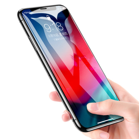 Rock 9D Curved Edge Tempered Glass Screen Protector For iPhone XS Max/iPhone 11 Pro Max Fingerprint Resistant Film