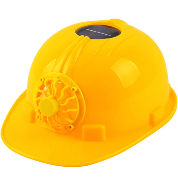 Solar Charging Power Air Conditioner Cooling Fan Outdoor Working Hard Hat Construction Worker Helmet