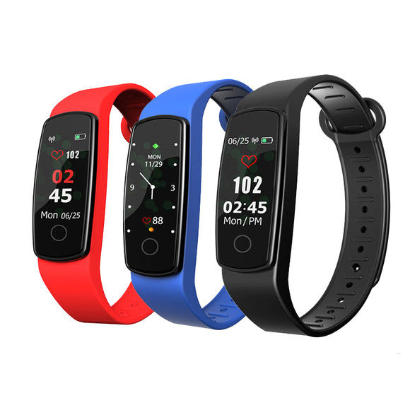 XANES C19 0.96 Touch Screen Waterproof Smart Watch Blood Pressure Monitor Fitness Bracelet Mi Band