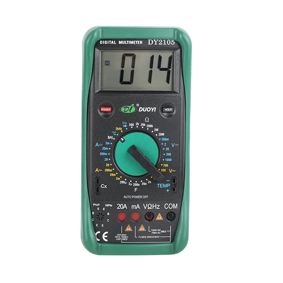 DUOYI DY2105 Multifunction Digital Multimeter Professional Multimetro Transistor Capacitor Temperature And Frequency Measurement