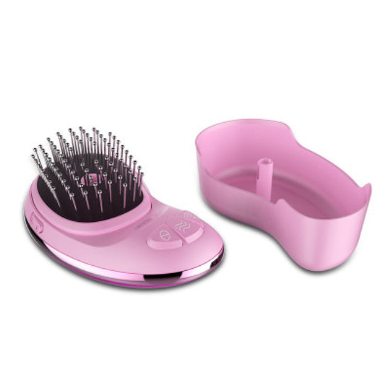 Portable Electric Hair Ionic Brush Hair Straightener Brush Negative Ion Comb Anti-Static Massage Mini Straight Hair Comb Hair Beauty Electric Massager