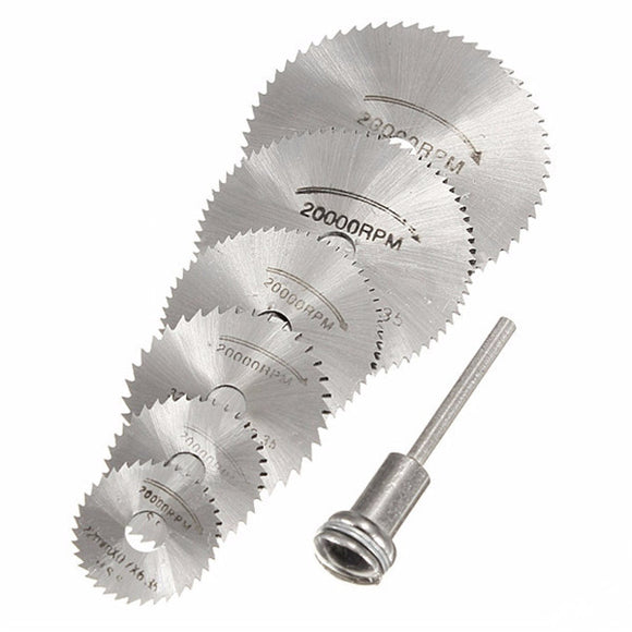 Drillpro SW-B3 6pcs HSS Circular Saw Blade Cutting Discs Wheel Set For Rotary Tool