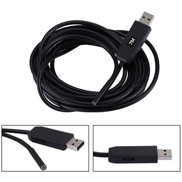 7M Pipe Inspection Camera HD USB Sewer Drain Borescope Video Waterproof IP67