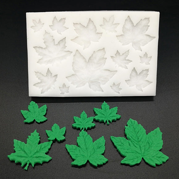 Tree Leaf / Maple Leaf Silicone Mold Fondant Mold Cake Decorating Tools Baking