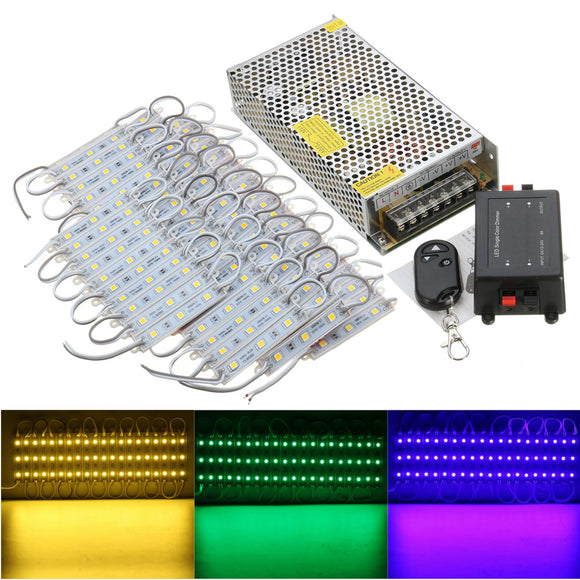 70PCS 5 Colors SMD5050 LED Module Store Strip Light Front Window Lamp + Power Supply + Remote DC12V