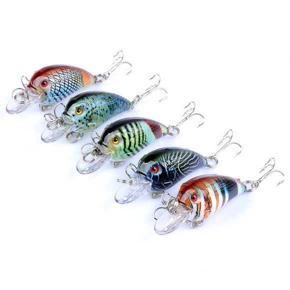 ZANLURE 5PCS 4.5cm 4.2g Fishing Lures Rock Fishing Hard Bait Lures Bass Crankbaits Bait