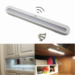 14 LED Battery PIR Motion Sensor Cabinet Light Kitchen Wardrobe Lamp