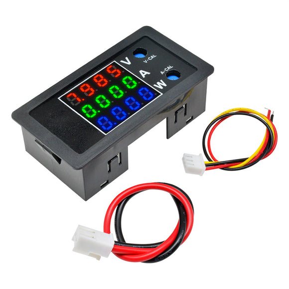 DC 0-100V 0-10A 1000W 0.28 LED Digital Voltmeter Ammeter Wattmeter Red Green Blue Voltage Current Tester Power Meter Monitor