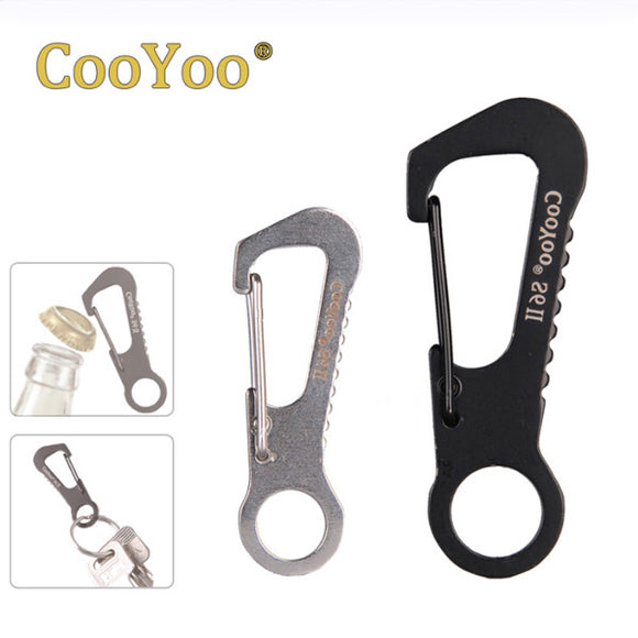 CooYoo S6II Stainless Steel Multifunction Bottle Opener Key Ring Keychain