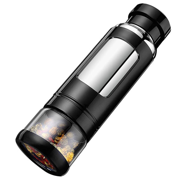 IPRee 600ml Thermos Water Bottle Outdoor Camping Sport Vacuum Cup Stainless Steel Portable Two