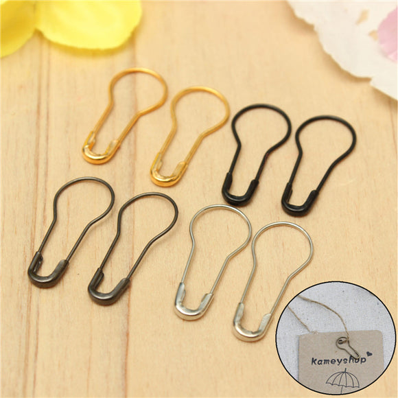 100pcs Small Coilless Tag Craft Safety Pins Calabash Gourd Pear Shape