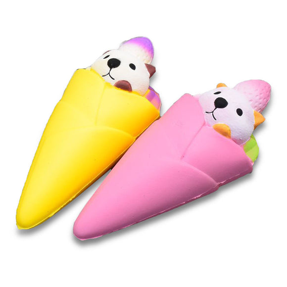 Squishy Ice Cream Bear Soft Slow Rising Collection Gift Decor Squish Squeeze Toy Gift