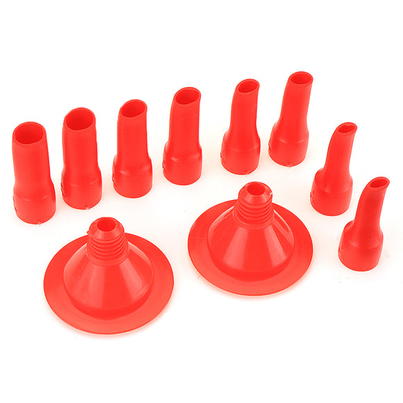 Drillpro 10pcs Universal Glue Nozzle Glass Glue Tip Mouth Nozzle with Base