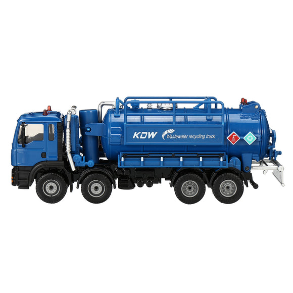 1:50 Scale Diecast Model Vacuum Sewage Waste Water Suction Truck Model Toy Shipping Model