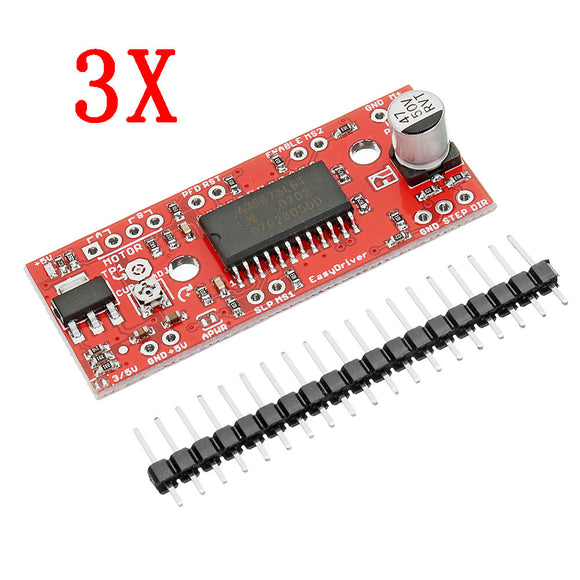 3pcs DC 7V To 30V 150mA To 750mA A3967 Easy Driver Stepper Motor Driver Board For Arduino